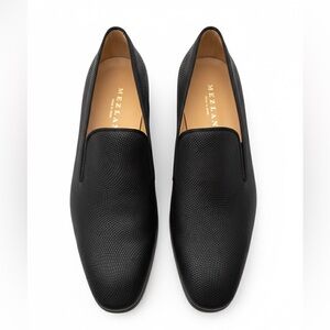 Mezlan Textured Black Men's Slip-On Loafers
